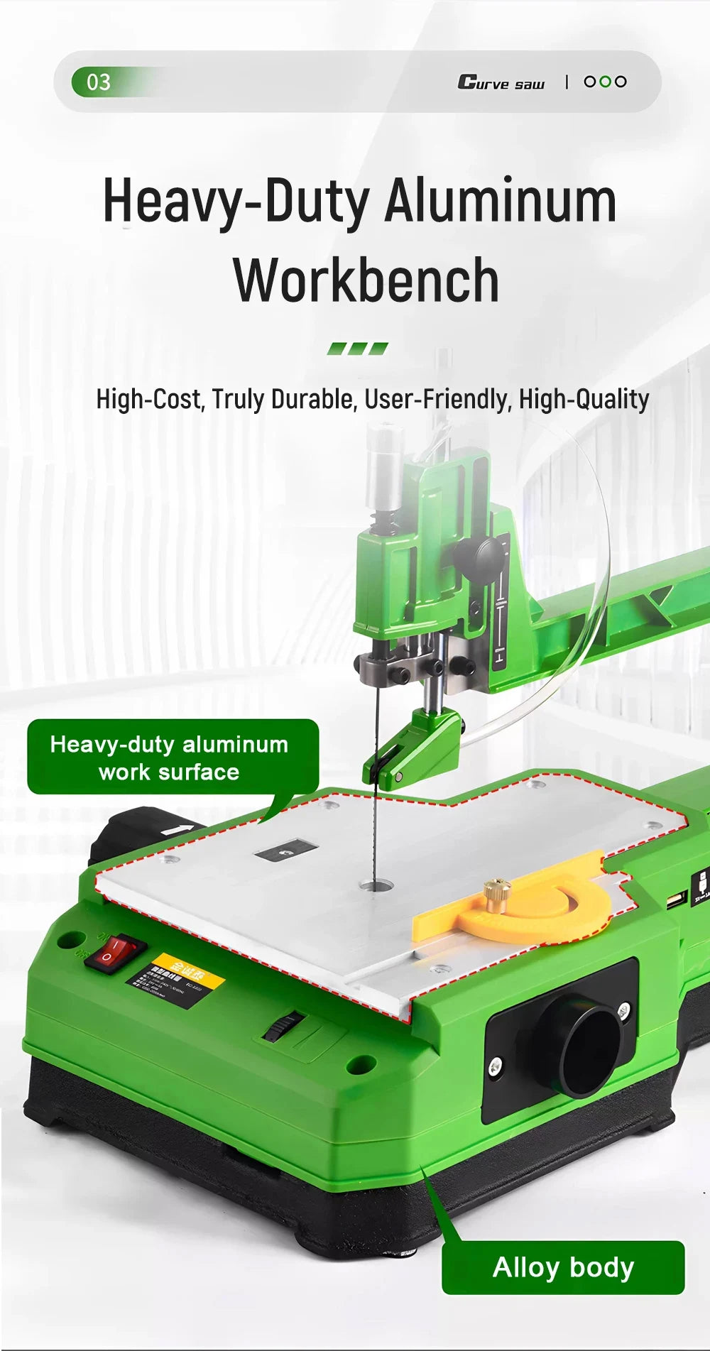 Desktop Curve Saw Desktop Scroll Saw for Precise Curve Cutting Table-mounted Curve Cutting Saw Jigsaw Table Saw Bench Curve Saw