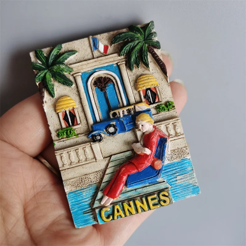 France  Paris Fridge Magnet Souvenir Carcassonne Cannes Imanes Para Riviera Arch of Triumph NICE Magnetic Stickers Home Decor