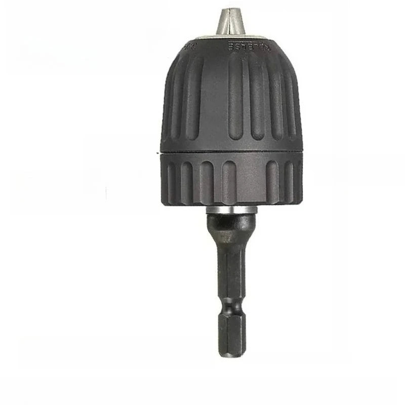 Keyless Drill Chuck Converter, 3/8 "- 24UNF Thread, Quick Change Adapter, 1/4" Hex Shank