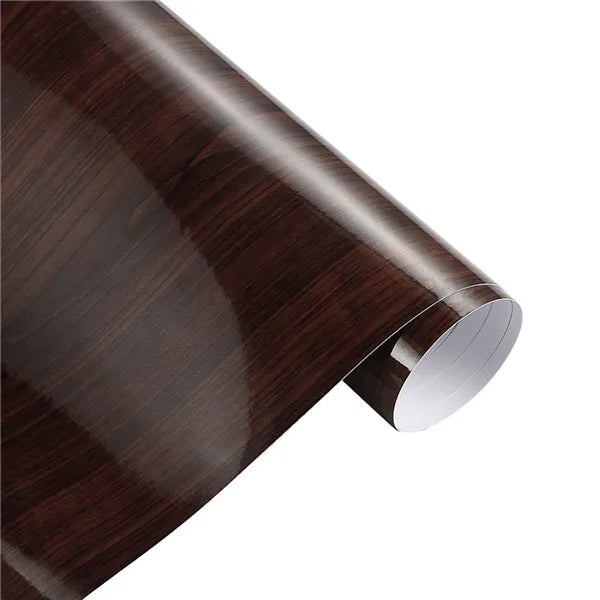 30*100cm Glossy Wood Grain Vinyl Film Decal Auto Foil Textured Waterproof Adhesive Home Furniture Car DIY Stickers Accessories