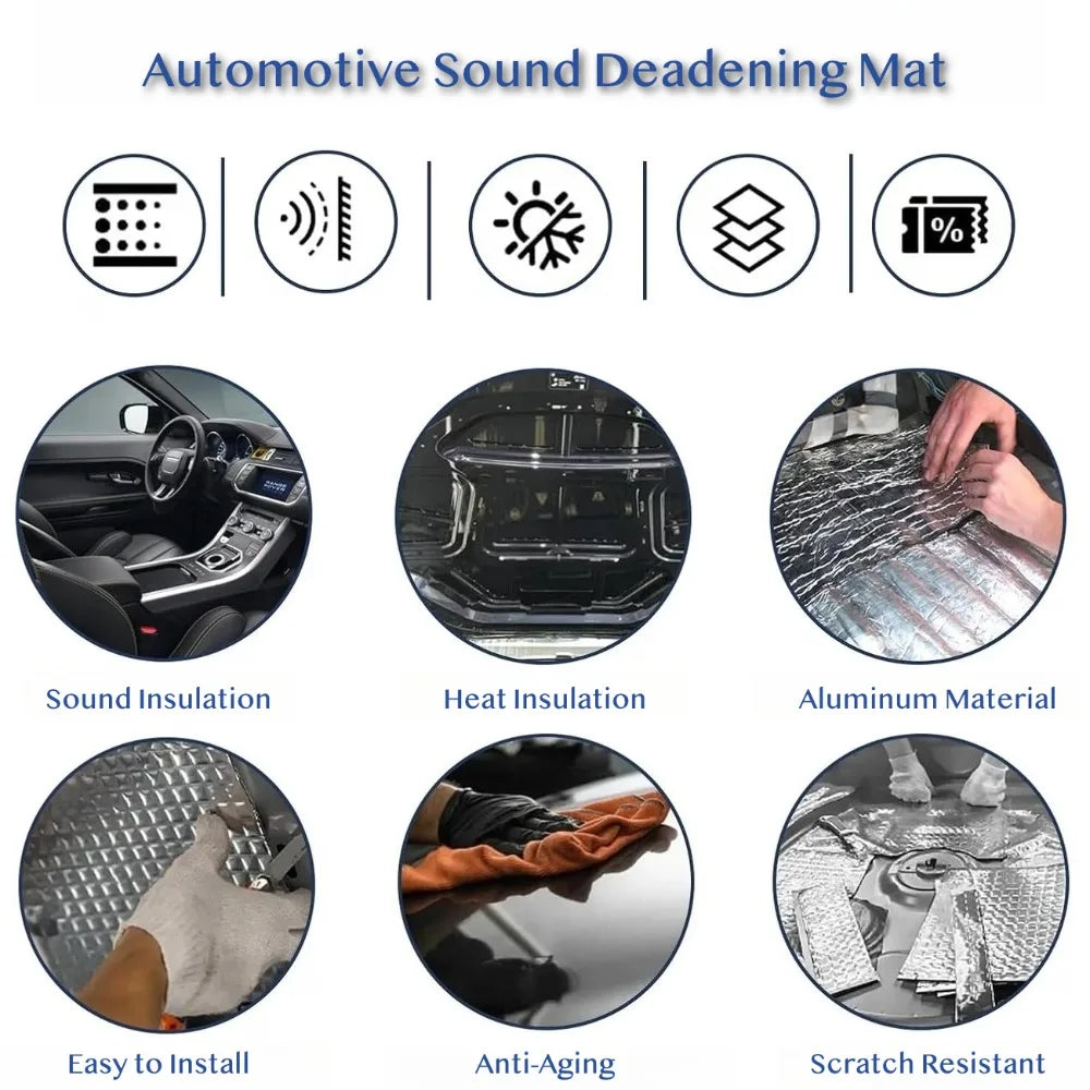 Foil Sound Deadening Mats for Cars, 25 x 18 cm - 10 Pack - view 4