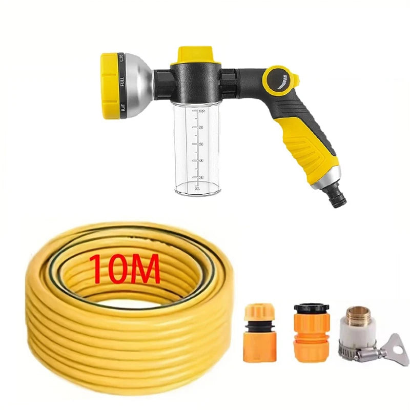 High Pressure Water Gun 10M Hose Sprayer Foam Sprinkler Garden Watering Equipment Washing Machine Car Washer Spray Nozzle