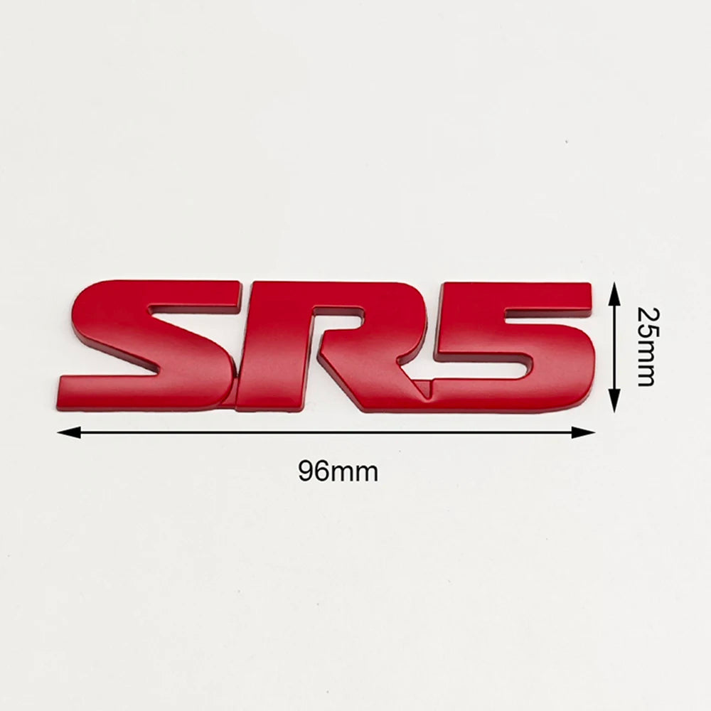 3d Metal Letters Logo SR5 Emblem Car Fender Door Side Badge SR5 Sticker for Toyota Tundra Hilux Tacoma 4runner SR5 Acessories