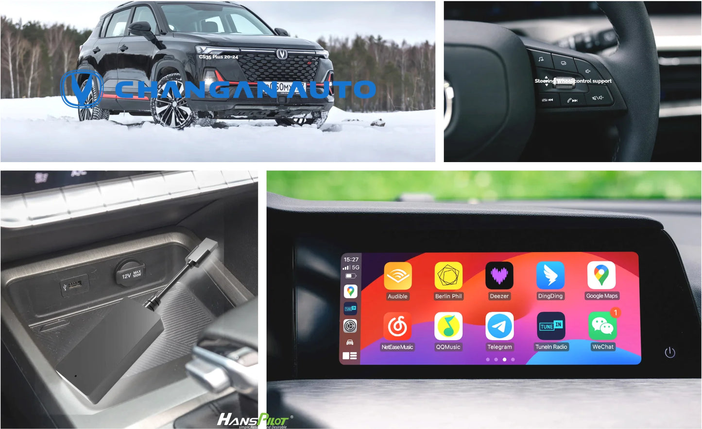 Carbit Link to Wireless CarPlay & Android Auto Adapter (NCP0036/NCP0039) — for Changan CS35 Plus, Hunter, Alsvin