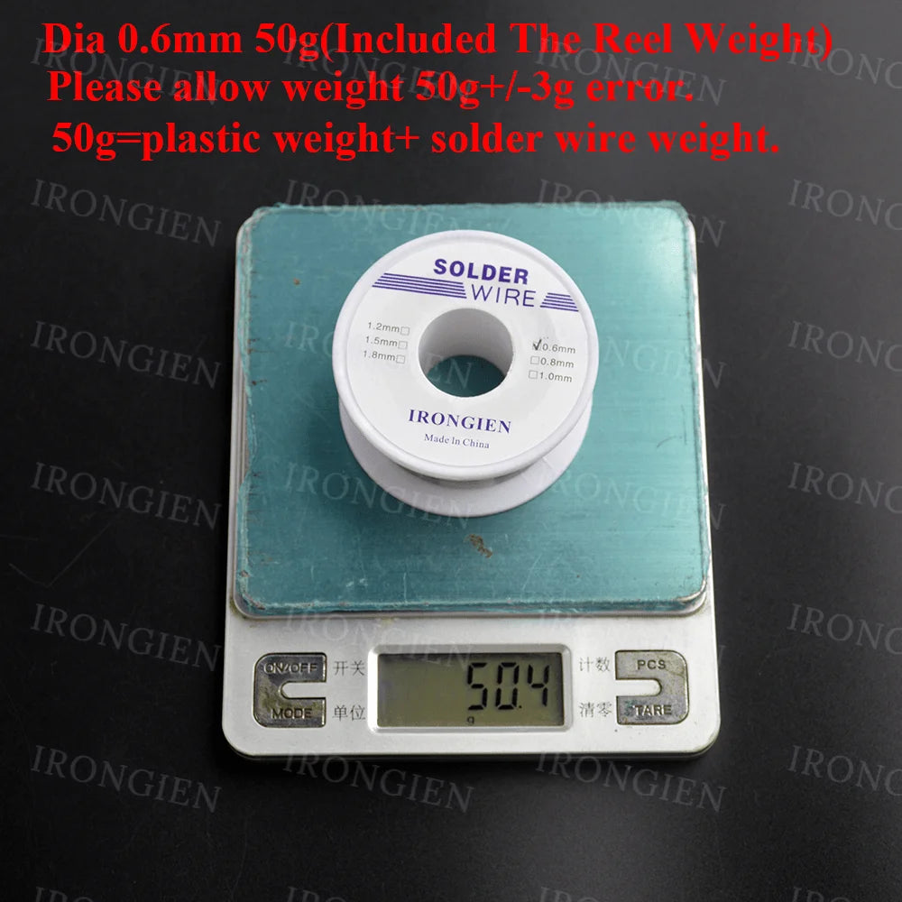 Irongien High Purity Soldering Wire 8g50g/Roll Mixed Tin Rosin Core Dia 0.6-1.5mm Solder Welding Wire For Electrical Soldering