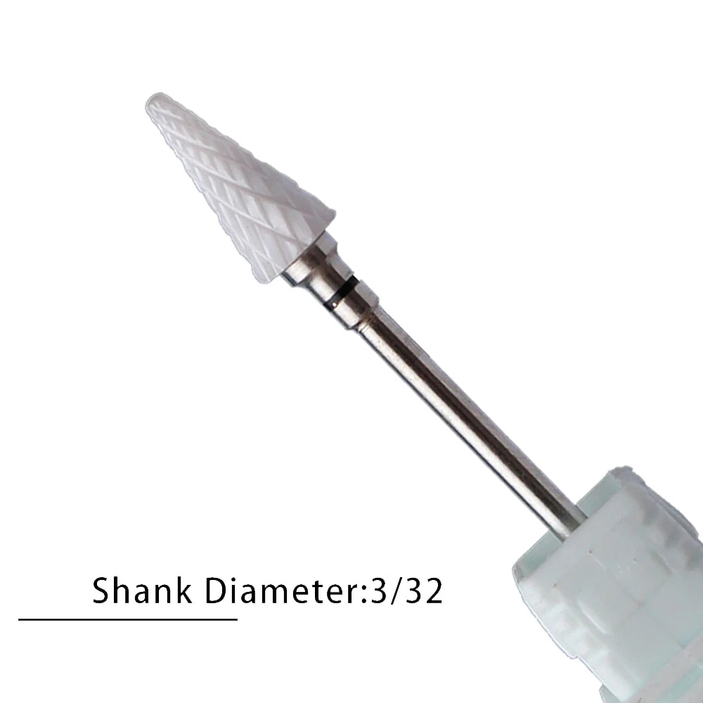 Nail Drill Bits Flame Ceramic Cutters for Manicure Electric Pedicure Nail Bits Gel Polish Remover Files Burr Nail Accessories
