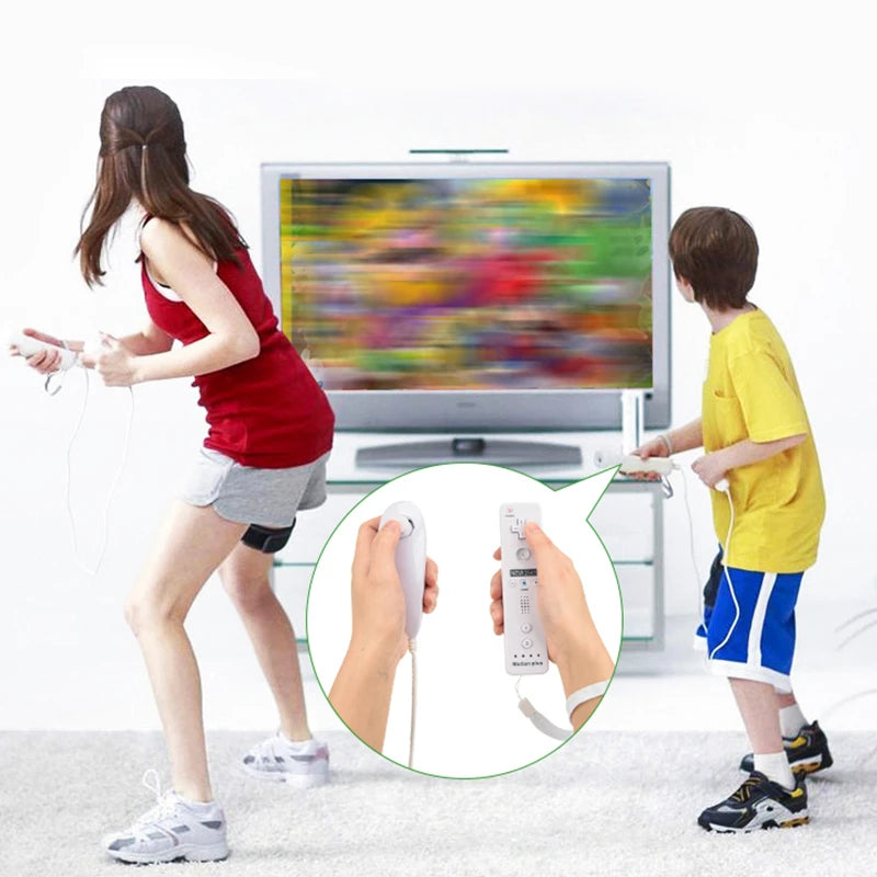 1 Set/2 Set Remote Controller with Nunchuck Controller for Wii Games Control for Wii Console Wireless Gamepad with Motion Plus