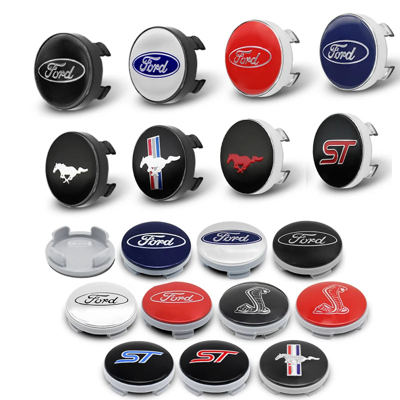 4Pc 56mm 60mm 54mm Car Wheel Center Hub Cap For Ford Fiesta Mondeo Fusion Explorer Escape Focus Kuga Rim Cover Sticker Accessory