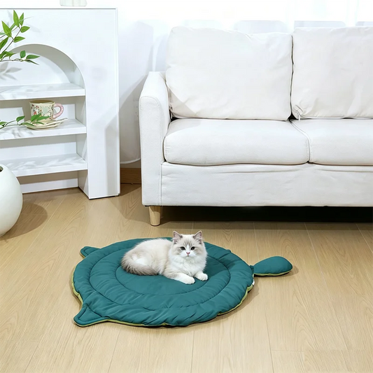 Cat Face Pet Bed Mat - Soft Breathable All-Season Cushion