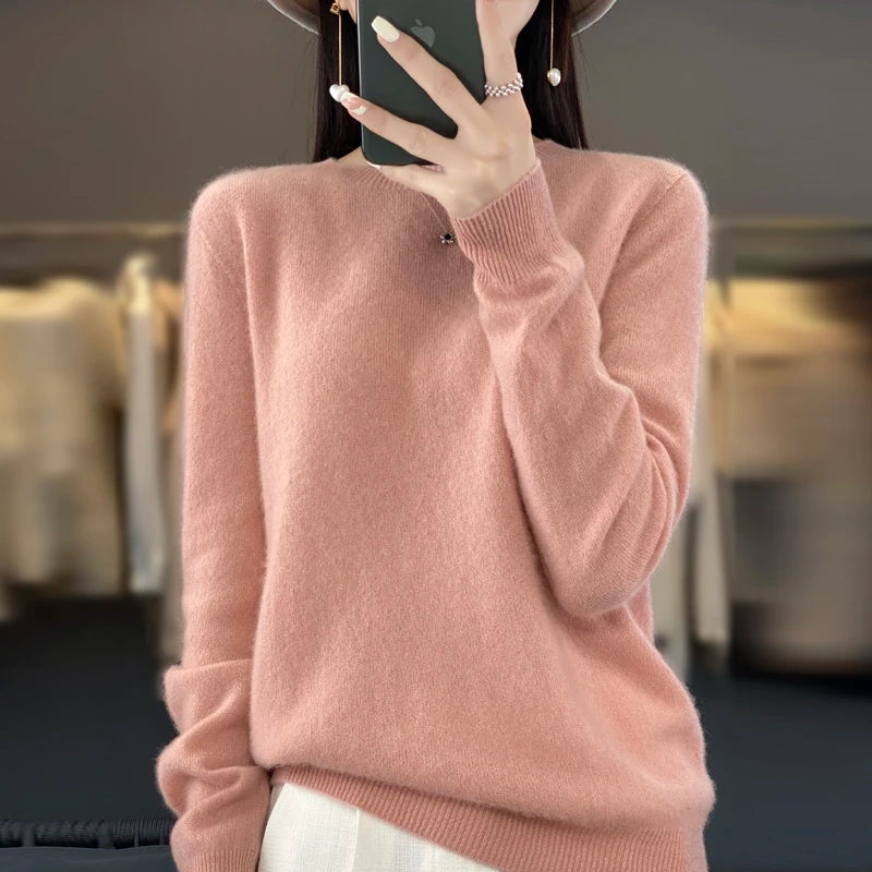 Women's Crew Neck Knit Sweater - Soft Warm Pullover Top - photo 5
