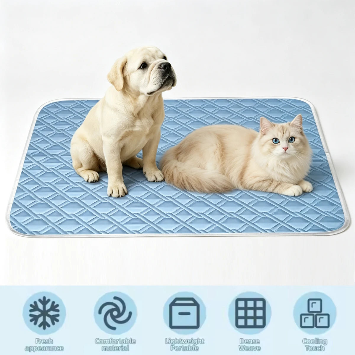 Large Non-Slip Dog Cooling Pad - Washable Summer Bed – photo 2
