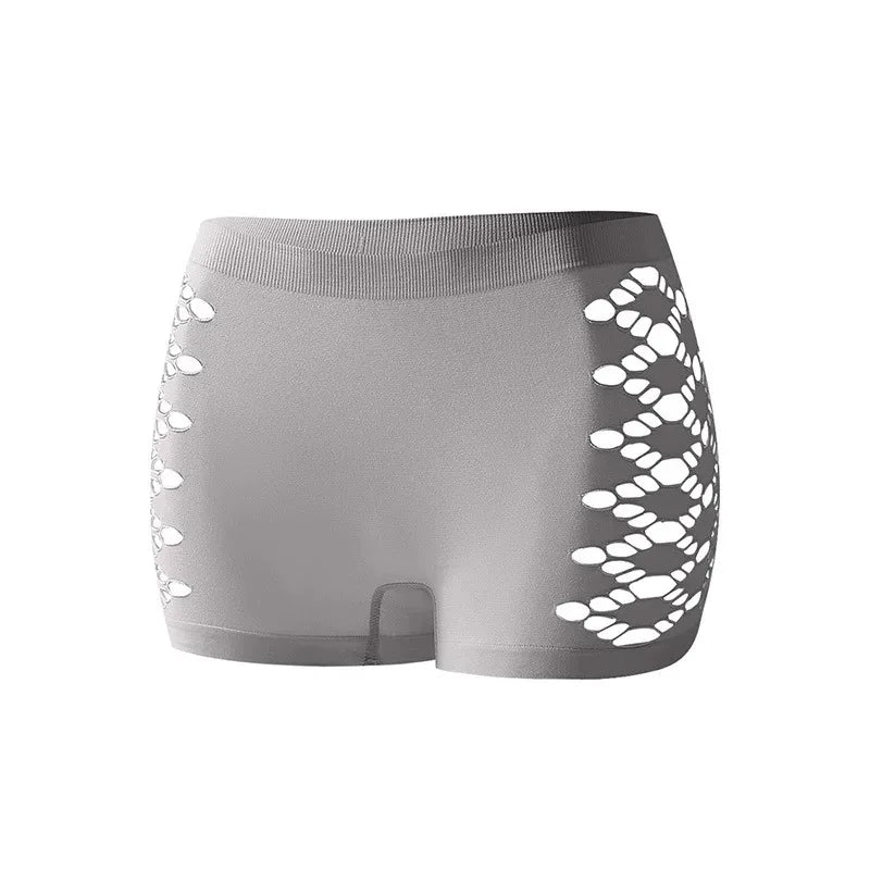 Mid-waist Hollow Out Panties Women Breathable Comfortable Lady Boyshort Knit Female Underpants New Style Women's Underwear