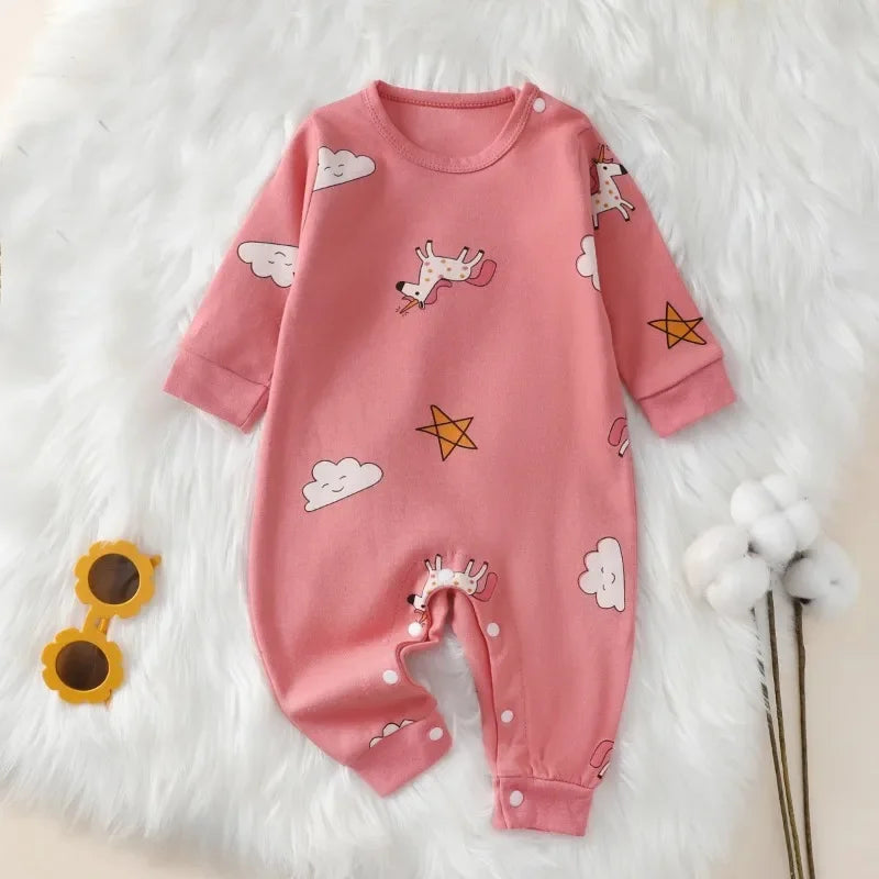 Newborn Long Sleeve Romper 0-18M - Soft Cute Baby Bodysuit - photo 2