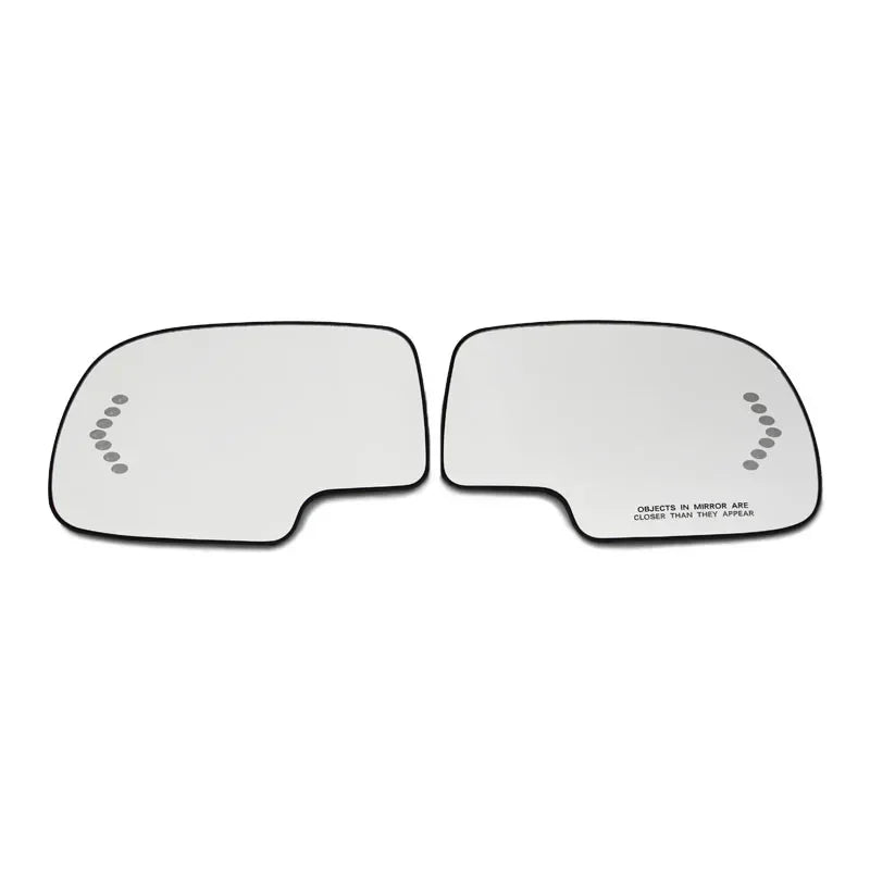 For GMC Cadillac Chevy Silverado 1500 2003 - 2007 Driver / Passenger Side Door Wing Mirror Glass Heated Turn Signal Light Plate