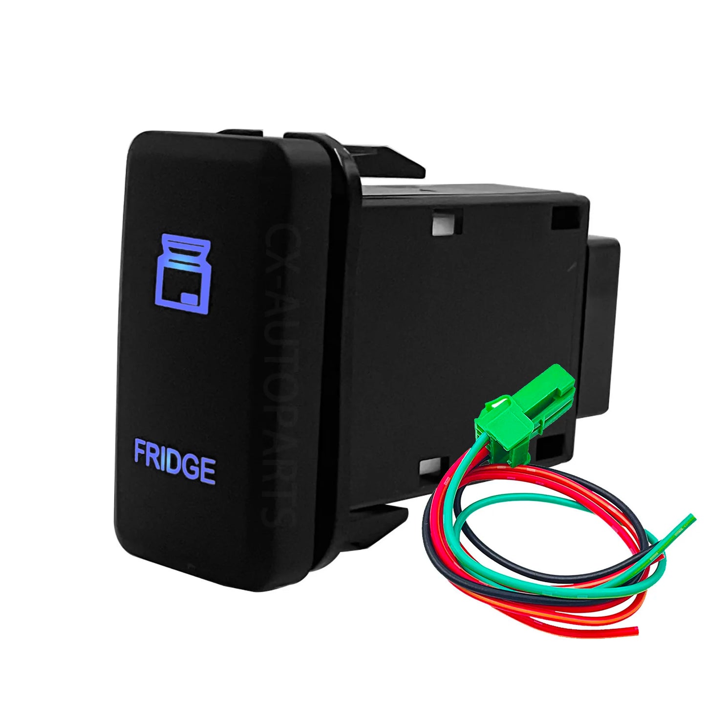 Car Push Switch Blue Led For Toyota Tacoma FJ LandCruiser 4Runner Highlander Hilux Prado LED DRL Light Bar On Off Push Button