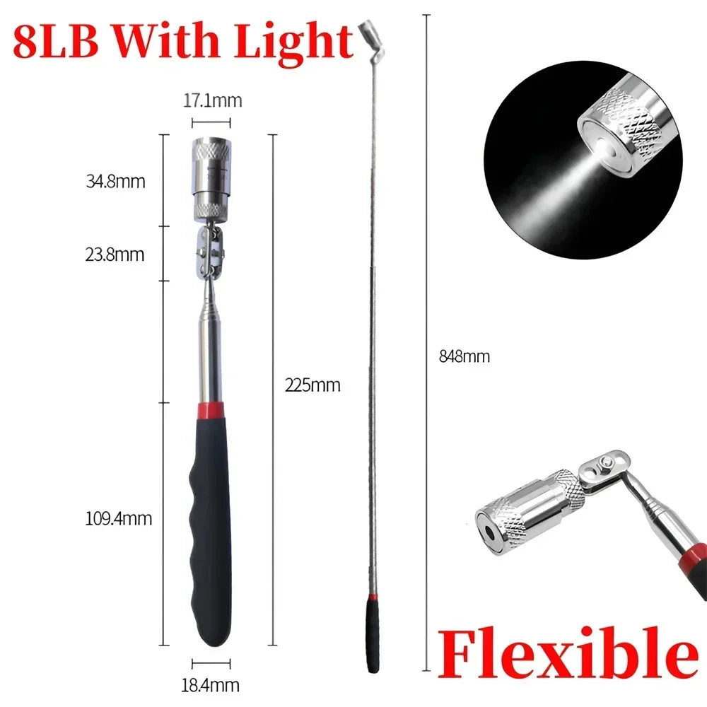 Telescopic Magnetic Pen, Extendable Pickup Tool Magnet Stick for Picking Up Screws Nuts Bolts, Mini Portable Hand Tool