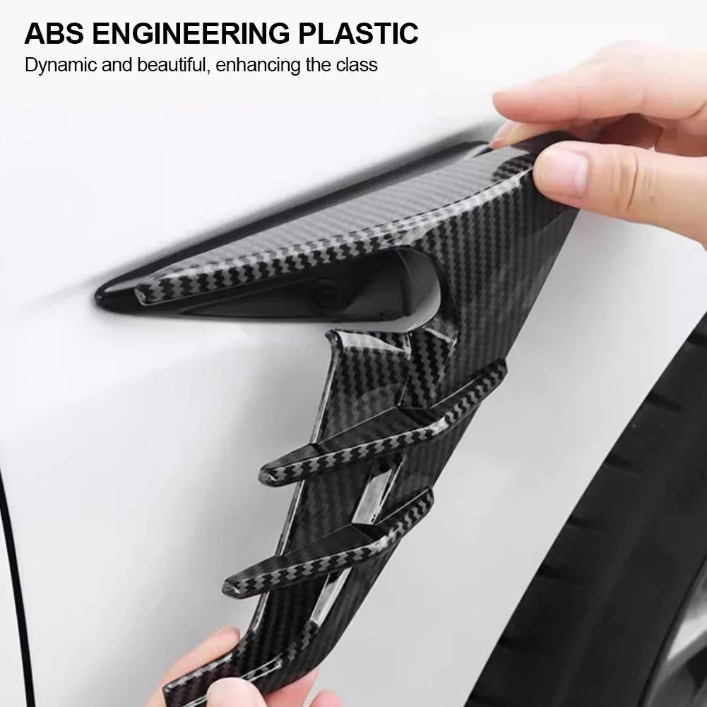 2Pcs Car Side Camera Protection Covers Kit Decoration Sticker Car Modification Accessories for Tesla Model 3 Moel Y 2020-2025