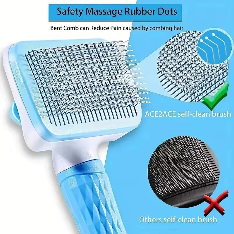 Pet Hair Remover Brush - Dog & Cat Shedding Massage Comb - photo 3