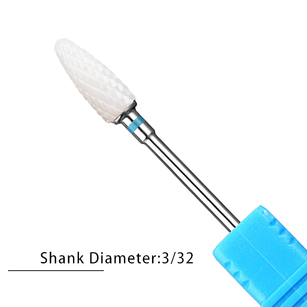 Nail Drill Bits Flame Ceramic Cutters for Manicure Electric Pedicure Nail Bits Gel Polish Remover Files Burr Nail Accessories