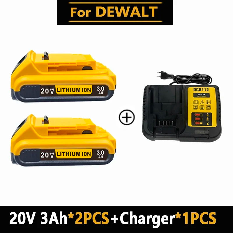 .Original for DEWALT 20v/60V battery DCB606 DCB609 DCB182 DCB205 DCB206 DCB209 power tool 18V battery 6AH 9AH battery.