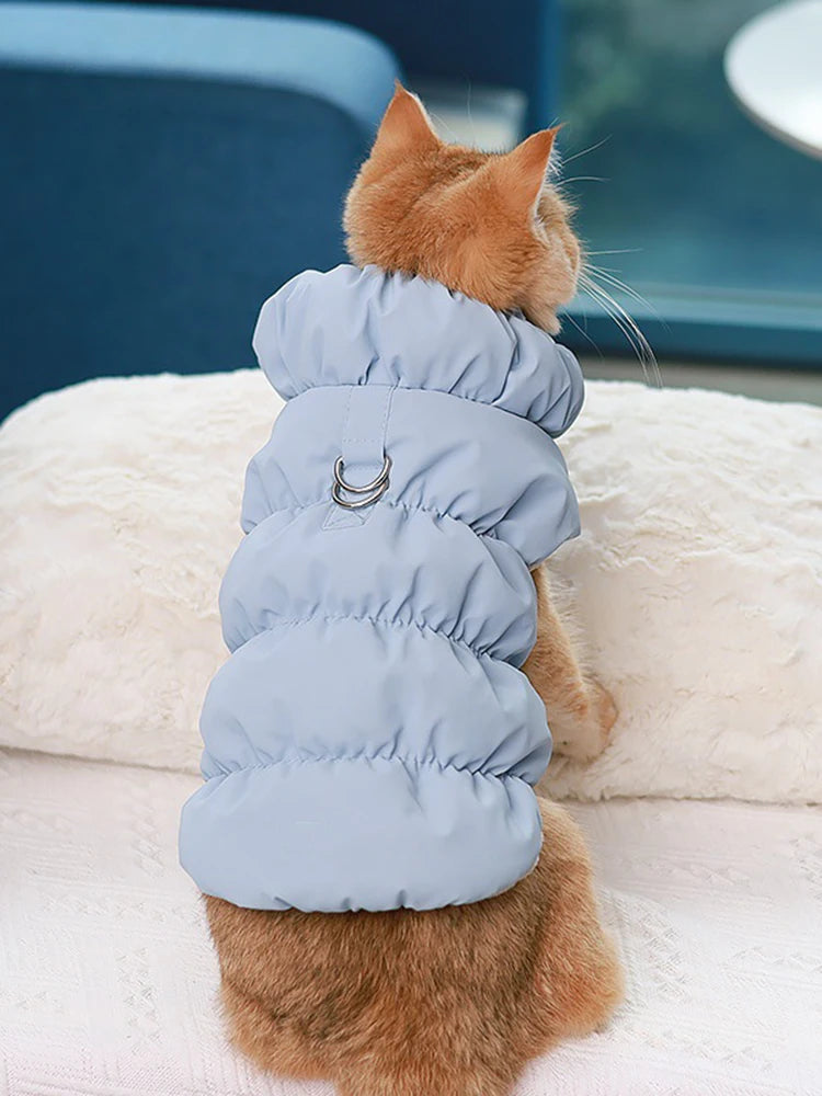Dog Cotton Jacket with Straps - Warm Two-Leg Coat for Medium Dogs - photo 2