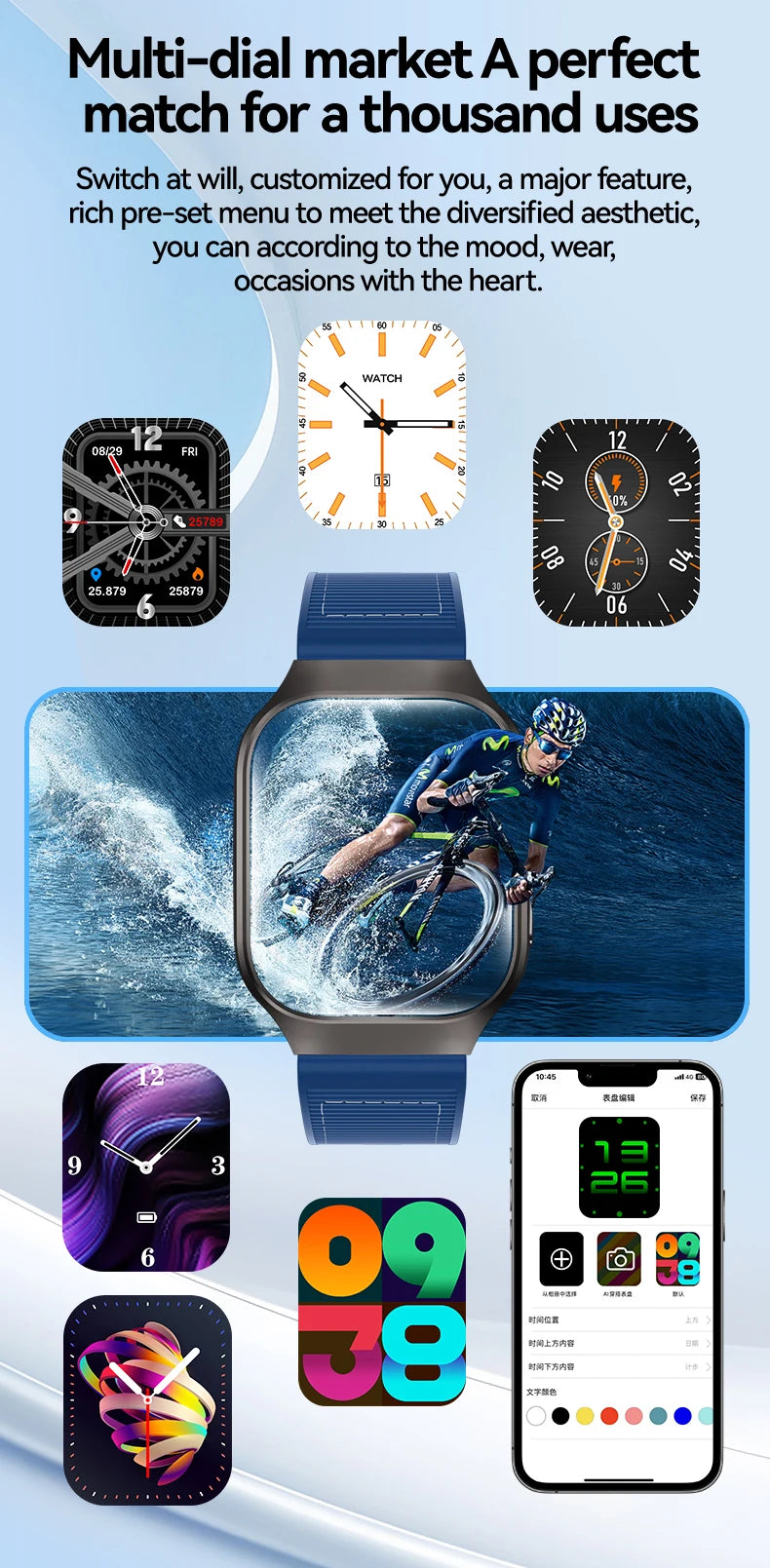 LAXASFIT New Bluetooth Call Smart Watch for Men 2.01" HD Curved Screen Sports Watch Health Monitor Smart Watch for Android iOS