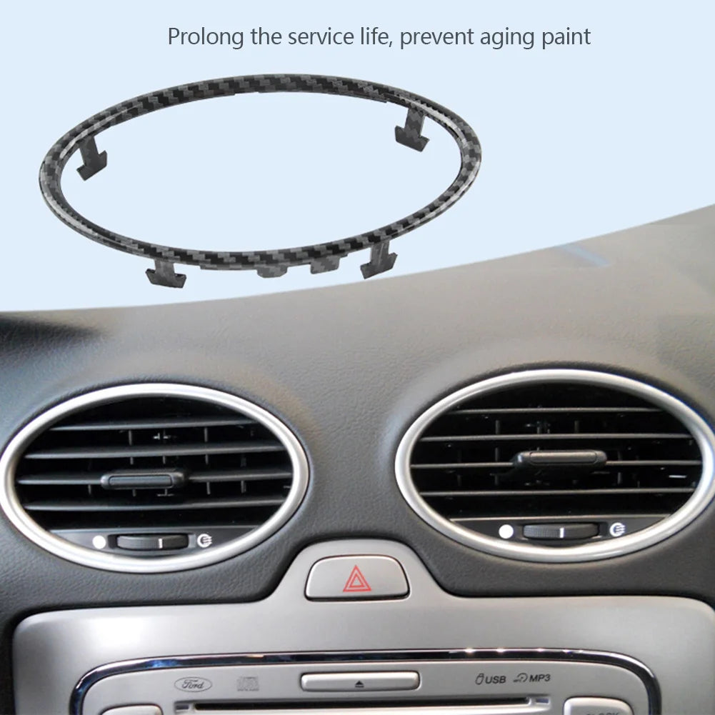 1PC/4Pcs for Ford Focus 2 MK2 2005-2013 Auto Accessories Car Air Conditioning Trim Outlet Decoration Circle Ring Sticker