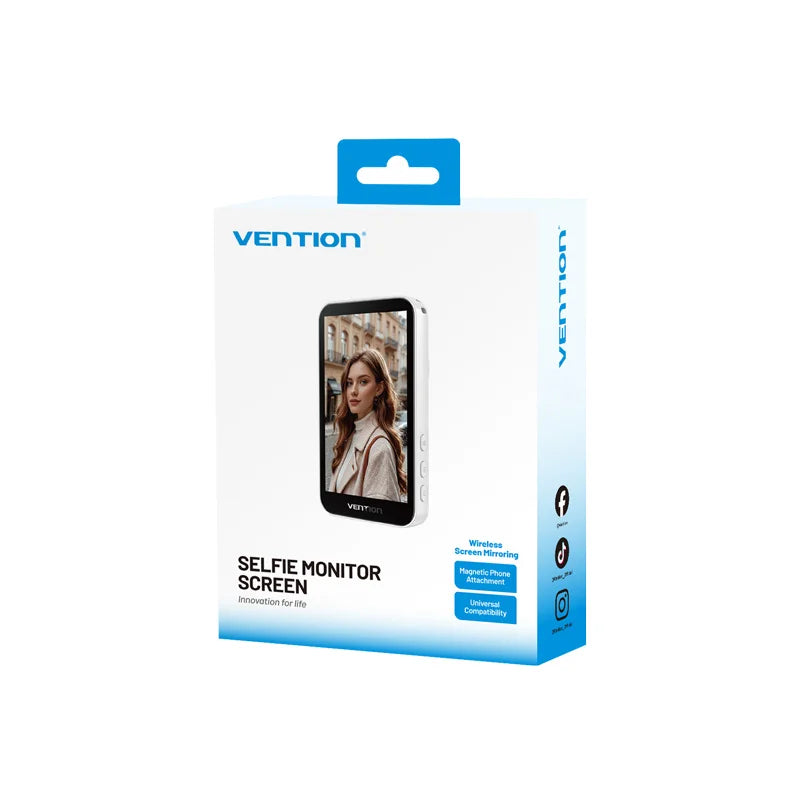 Vention Magnetic Selfie Screen Monitor Vlog Phone Wireless Monitor Rear Camera Live for iphone 17 16 Huawei Mate 80 Samsung S24
