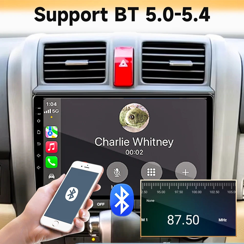 Carplay Car Radio For Honda CR-V 3 RE CRV 2007-2011 Android 16 Multimedia Video Player 2 Din Navigation GPS DVD Head Unit 8Core