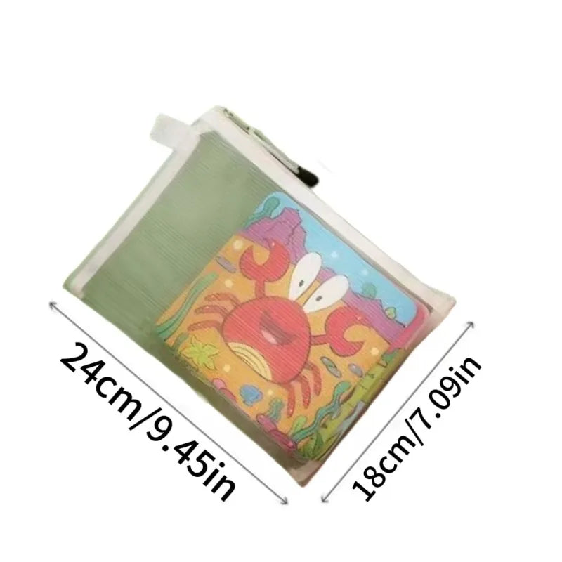 1-24pcs Storage Bag Mesh Zipper Toy Building Block Puzzle Sub-package Children Particle Zipper Transparent Finishing Storage Bag