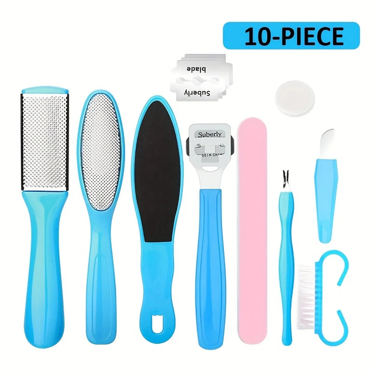 10/8pcs Pedicure Set In A Box, Including Foot File, Foot Scraper Pedicure Tool Set Stainless Steel Double-sided Foot Care