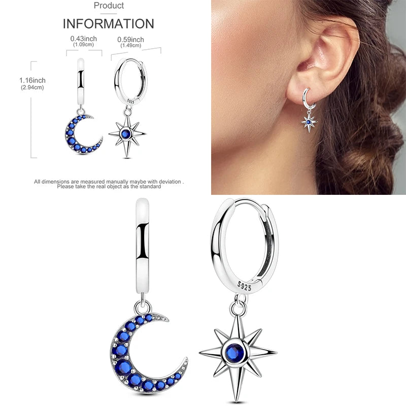 Sparkling Gold Woman Hoop Earrings 925 Sterling Silver Butterfly Colored Zirconium Earrings for Women Jewelry Anniversary Gift