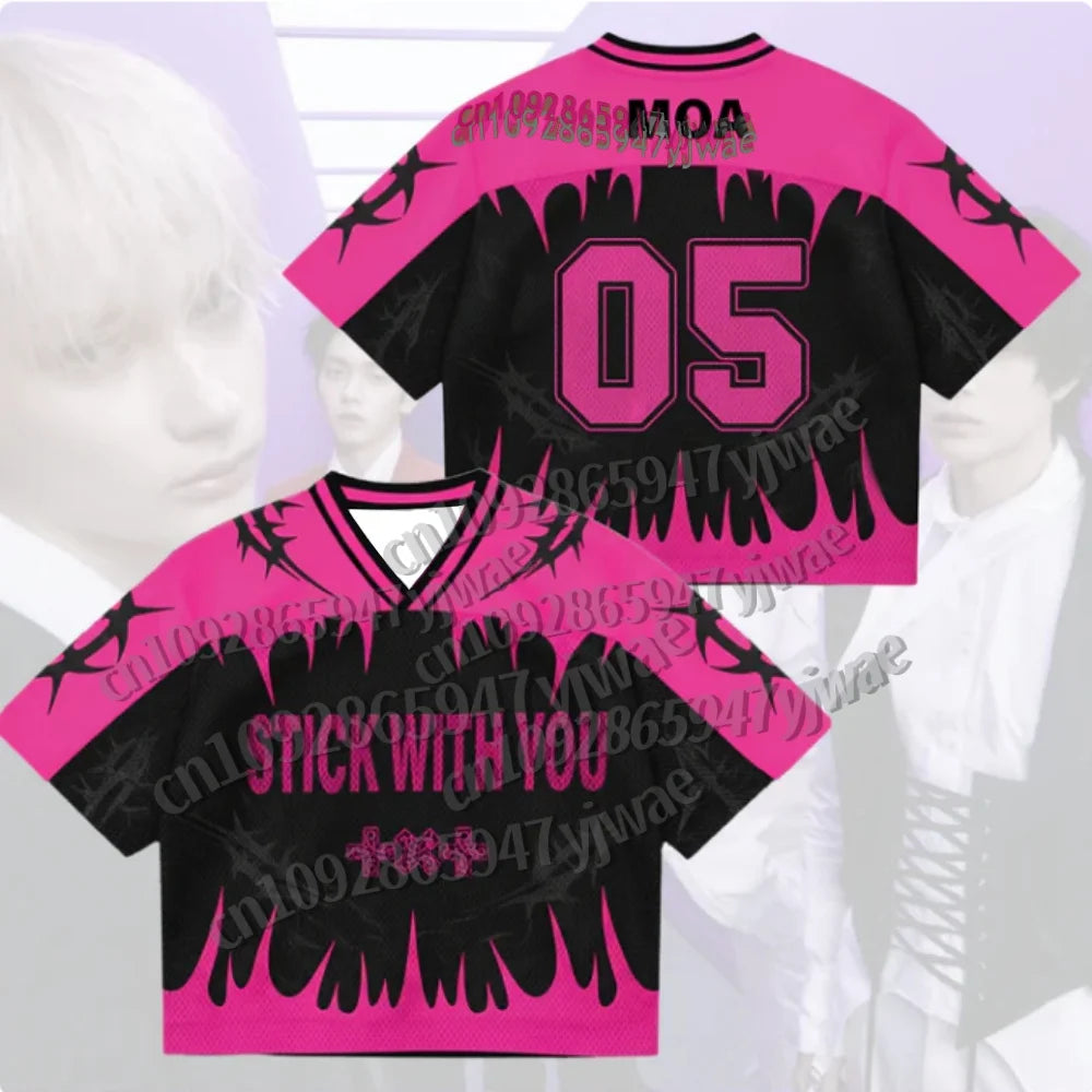 new in Summer Men's&Women's Album TXT Jersey Thorn Tree Stick With You Fans Gift Plus Size Fashion Street Top Casual T-shirt