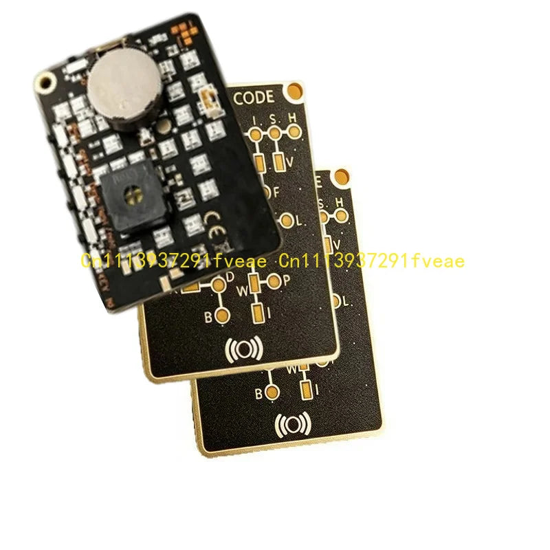 Morse Code Trainer Card Pro, Professional PCB Style with Interactive LEDs & Signal Buttons for Adult Morse Code Learning