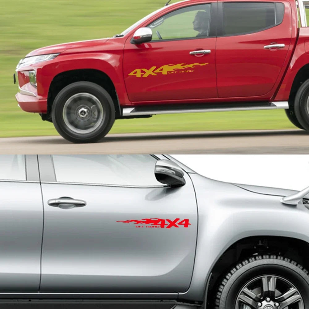 4X4 Off-Road Pickup Truck Decals (2-Pack) - Custom Fit