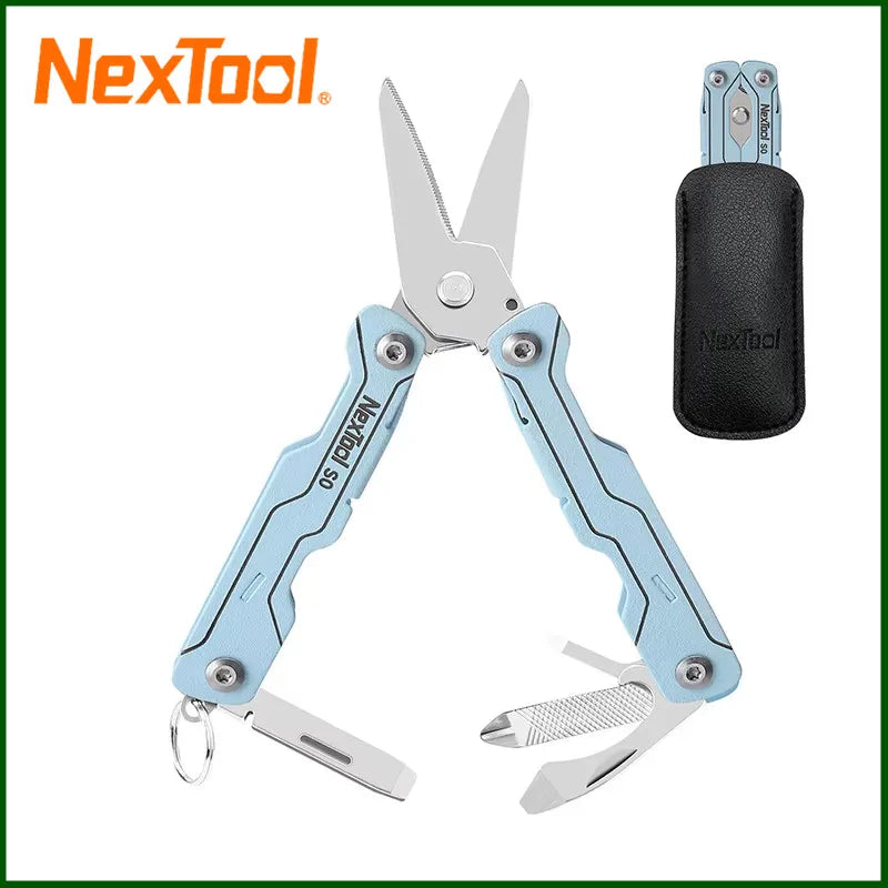 NexTool 8 In 1 Mini Sailor Scissors S0 Micro Keychain Multitool Screwdriver Portable Pocket Folding EDC Tool for Travel