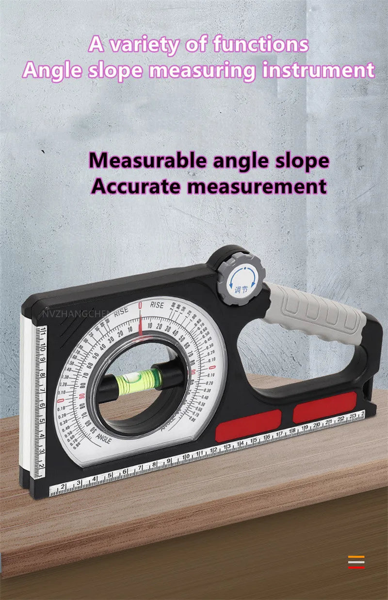 High Precision Angle Slope Measuring Instrument Magnetic Level Bubble Inclinometer Protractor Angle Finder Slope Scale Level