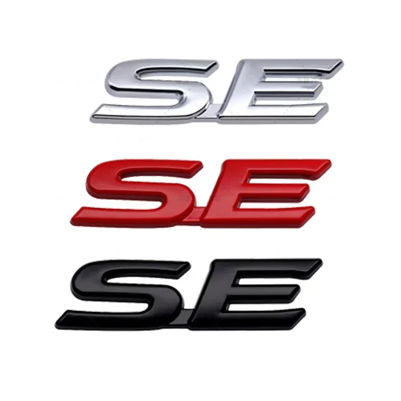 3D Metal XSE XLE SE LE Letters Rear Trunk Emblem Badge Car Sticker For Toyota CAMERY YARIS RAV4 COROLLA EX CROWN Accessories