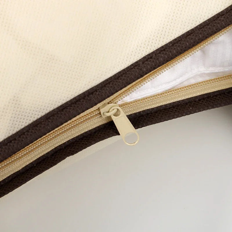 1PC Non woven zipper dustproof storage bag Pillow and clothing storage PVC transparent bag  Quilt blanket pillow handbag