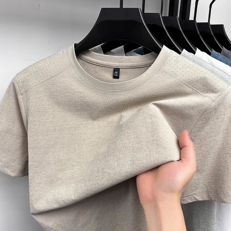 Men's Training Tee - Round Neck, Vented Sweat-Wicking Fabric