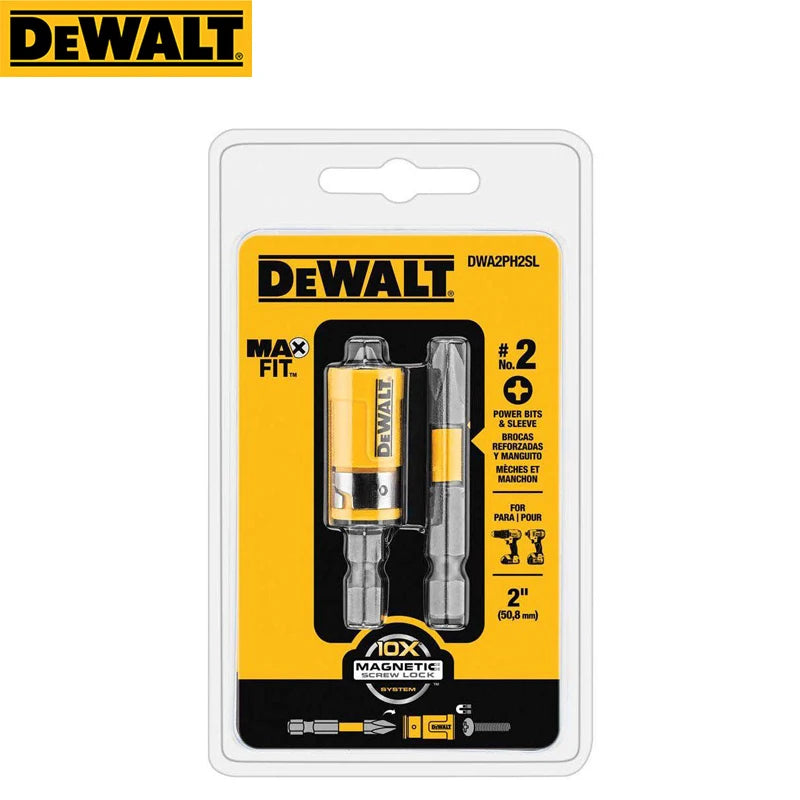 DEWALT Original DWA2PH2SL MAXFIT Screwdriver Bits 2Inches PH2  Impact Driver Bit Magnetic Ring Sleeve Sucker Tool Accessories