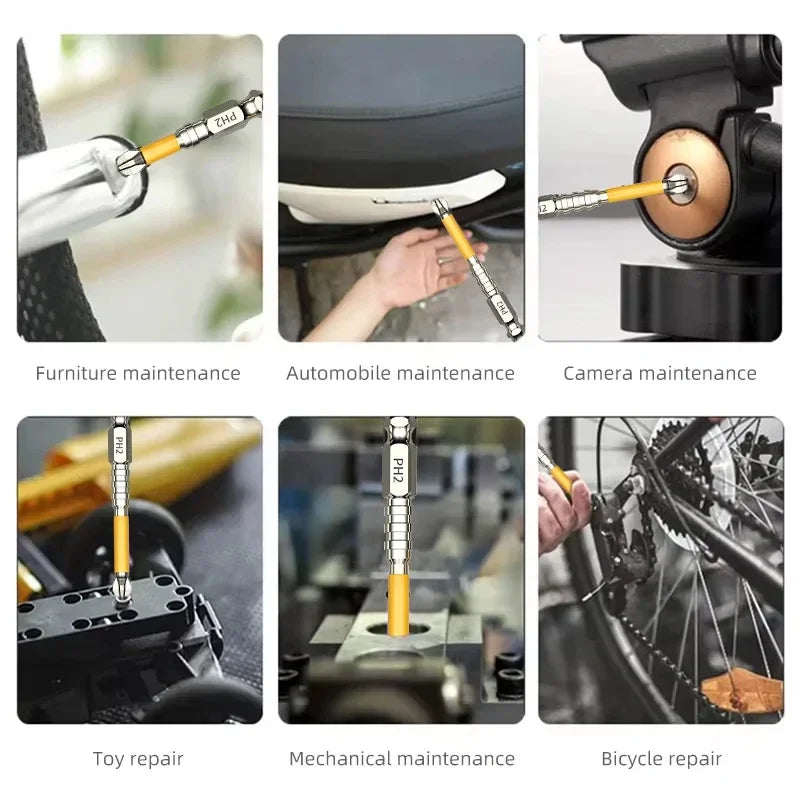 Non-slip PH2 Magnetic Batch Head Cross Screwdriver Hardness Drill Bit Screw Driver Hand Tools 25/50/65/70/90/150mm