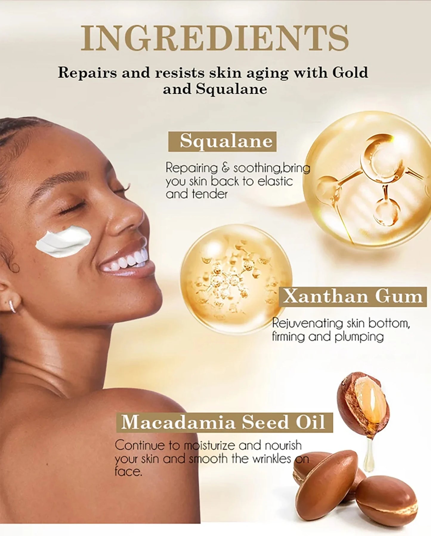 AILKE Whitening Anti-wrinkle Freckle Face Cream With Collagen Hyaluronic Acid Rose Skin Care Women Korean Facial Moisturizer Set