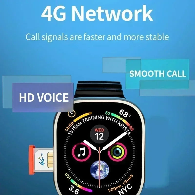 4G NET GS29 Smartwatch Men 64G Rom One-click SOS Android OS GPS Maps SIM Card for Google Play YouTube Passometer Sleep Tracker