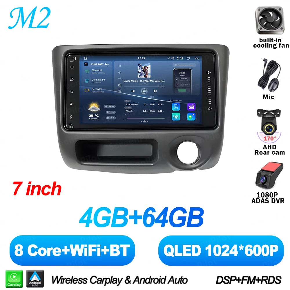 8-Core Android Car Stereo for Toyota Vitz XP10, Yaris, Platz & Echo (1999–2005) — CarPlay, RDS, Touchscreen