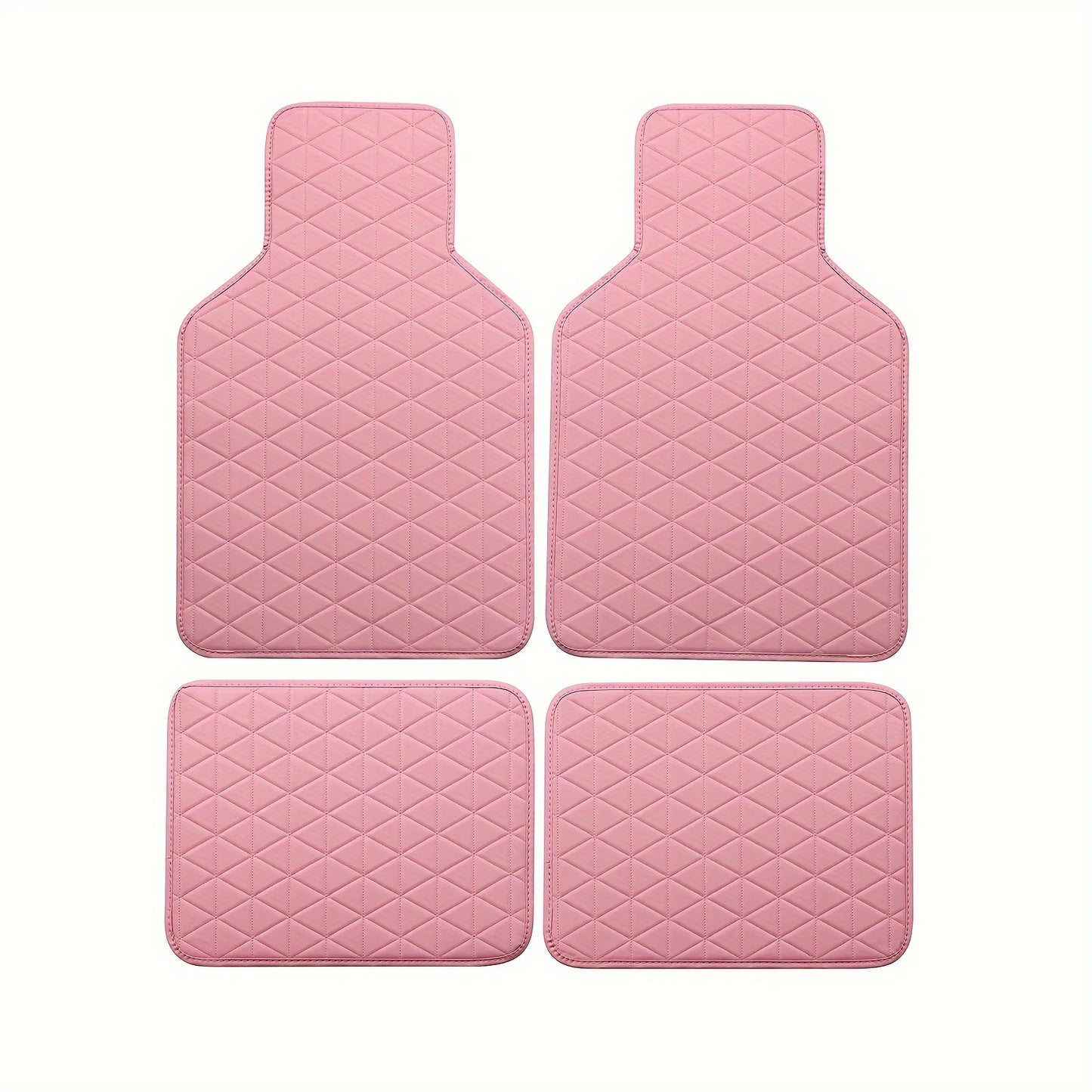 4-piece waterproof PU leather car floor mat - durable and fashionable, all-weather protection, easy to clean, enhances interior