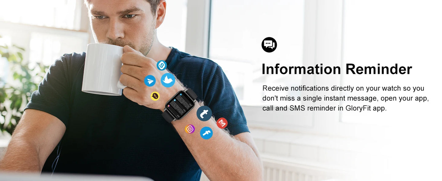 Jxrev 1.85" Ultra Thin Smartwatch with Bluetooth Calling & GPS – IP68 Waterproof | 110+ Sport Modes, Heart Rate, Sleep & Calorie Tracker for Android & iOS