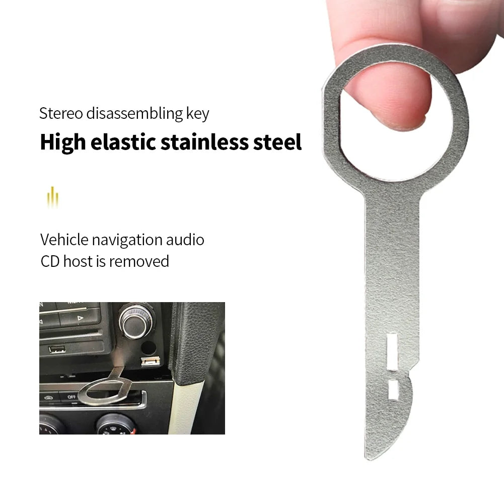 2Pcs Car Radio Removal Key Pin Tool Stereo Head Unit Audio Car Repair Special Disassembly Extraction Tool for VW Audi Ford