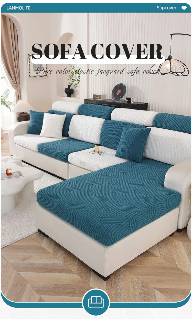 Jacquard Sofa Seat Covers Thickened Stretchable Sofa Covers Elastic Sofa Seat Cushion Covers Spandex Furniture Protective Covers