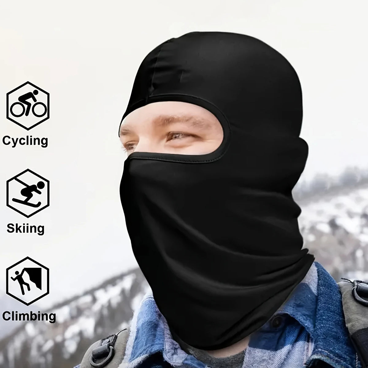 Rose Print Balaclava, Ski and Cycling Face Mask